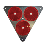 (RED) WARNING TRIPLE REFLECTOR 9" TRIANGLE