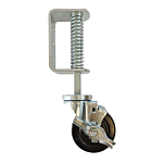SPRING WHEEL - MEDIUM DUTY W/ 4" RUBBER WHEEL (300 LBS RATING)