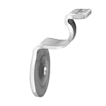 "ALUMINUM" HAND RAIL BRACKET (ROUND) (2-1/2" OFFSET) 1/4" THICK