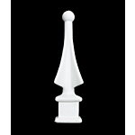 WHITE PLASTIC SPEAR--5/8 (#217B-5/8" DESIGN)