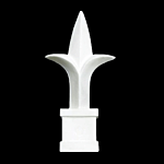 WHITE PLASTIC SPEAR--1/2 (#215-1/2" DESIGN)