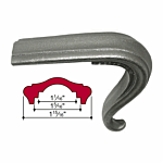 MALLEABLE IRON TONGUE - 90 DEG (1-15/16" W CAP)