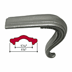 MALLEABLE IRON TONGUE - 90 DEG (1-3/4" W CAP)