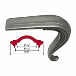 MALLEABLE IRON TONGUE - 90 DEG (2-1/4" W CAP)