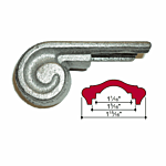 MALEABLE IRON SCROLL HEAD (1-15/16" W CAP)