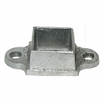 ALUMINUM COVER SHOE--2 EARS (1" SQ. HOLE)