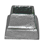 ALUMINUM COVER SHOE--2" X 2 1 1/4" HIGH---(1" SQ. HOLE)