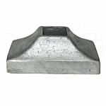 ALUMINUM COVER SHOE-2" X 3 1/2 RECTANGULAR (1 1/4" SQ. HOLE)