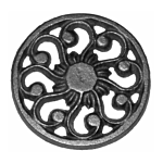 CAST IRON "ROSETTE" - 3-1/8
