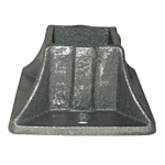 CAST IRON FLANGED COVER SHOE 3 1/4" SQ. (1" SQ. HOLE) (CC)