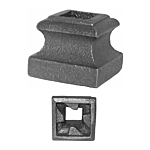 J.B. HOLLOW HALF COLLAR W/ 3/4" SQ HOLE - FLAT BASE