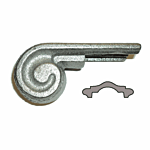 ECONOMY C.I. SCROLL HEAD (1-3/4" WIDE CAP)
