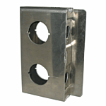 KEEDEX DOUBLE HOLE 1-5/8" WIDE LOCK BOX- ALUMINUM (2-3/4" B.S.)
