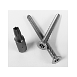 TORX TAMPER PROOF SCREW KIT FOR LOCKEY "SINGLE SIDED" 2800 SERIES LOCKS (1 40MM & 1 50MM SCREWS & 1 TORX BIT)