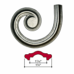LEFT - CAP RAIL LATERAL (1-3/4" WIDE)