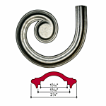 LEFT - CAP RAIL LATERAL (2-1/4" WIDE)