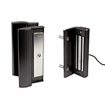 LOCINOX MAGLOCK KIT (660 LBS) 12/24 VDC W/HARDWARE & HANDLE (BLACK FINISH)