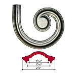 RIGHT - CAP RAIL LATERAL (2-1/4" WIDE)