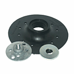 RUBBER BACK UP PAD- 4 1/2" WITH 5/8"-11 LOCK NUT (BP4558S)