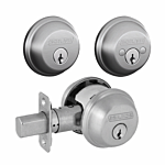 SCHLAGE "DOUBLE CYLINDER" DEADBOLT US 26D (SATIN CHROME) (626) (ADJUSTABLE BACKSET)