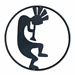 SILHOUETTE #106-18" "KOKOPELLI MAN W/FLUTE" FLAME CUT