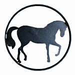 SILHOUETTE #110-18" "STANDING HORSE" FLAME CUT
