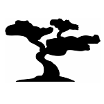 SILHOUETTE #122-4" "BONSAI TREE" FLAME CUT