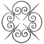 (26) INDTL 1012/2 STEEL ROSETTE (23-5/8" DIA. X 1/2" SQ.)
