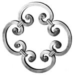 (25) INDTL 1010/3 STEEL ROSETTE (11-7/16" DIA. X 1/2" SQ.)