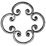 (26) INDTL 1017/4 STEEL ROSETTE (10-13/16" DIA. X 1/2" ROUND)
