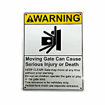 GATE OPERATOR WARNING SIGN