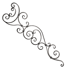 (C-149) INDITAL 1281/11 SCROLL GATE TOP (12-7/32 X 43-5/16 X 13/16 X 5/16)