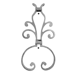 ALUMINUM PICKET CASTING (3/4" GAP)