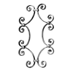 (C-28) INDITAL 36/2 STEEL SCROLL (15" X 9-1/16" X 1/2 X 1/4)