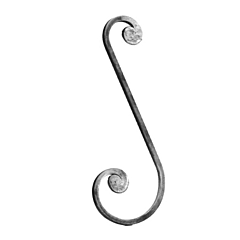 (C-13) INDITAL 73/1 STEEL SCROLL (11-13/16 X 4-5/16 X 5/16 SQ.)