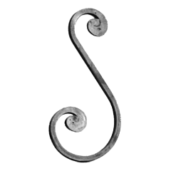 (C-13) INDTL 73/2 STEEL SCROLL (9-1/16 X 4-5/16 X 5/16 SQ.)