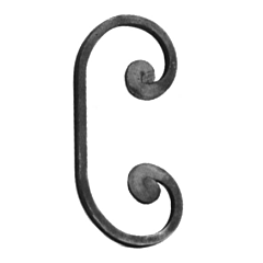(C-13) INDITAL 73/3 STEEL SCROLL (7-1/16 X 3-9/16 X 5/16 SQ.)