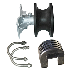 CANTILEVER (PLASTIC) ROLLER (2-3/8" ROUND TRACK/4" ROUND POST MOUNT) INCLUDES COVER & HARDWARE