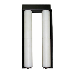 H.D. DOUBLE GUIDE ROLLER ASSY. U.H.M.V. WHITE PLASTIC--12"--