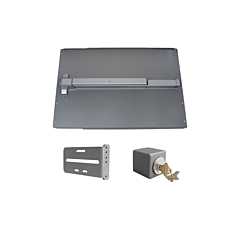 LOCKEY PS51 SILVER SAFETY KIT. INCLUDES: PANIC BAR, SHIELD, STRIKE BRACKET, KEYBOX & CYLINDER