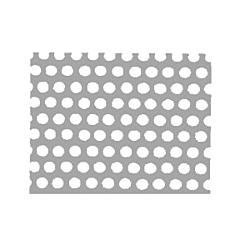 **GALVANIZED** O/T OR FREIGHT "THICKER" 20 GA. X 3/32" HOLE PERFORATED METAL (3 X 7 X BIG HOLE)