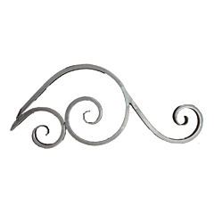 3/4" STEEL TUBING SCROLL, SCROLLED ENDS (35.75" W x 15" H)