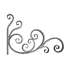 3/4" STEEL TUBING SCROLLS, SCROLLED ENDS (25.38" W x 35.75" H)