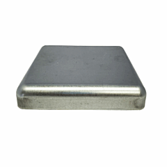 ***PLAIN STEEL*** FLAT TOP STEEL POST CAP - 1.5" X 1.5" 19ga.
