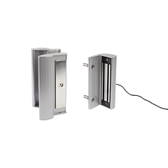 LOCINOX MAGLOCK KIT (600 LBS) 12/24 VDC W/HARDWARE & HANDLE (SILVER FINISH)